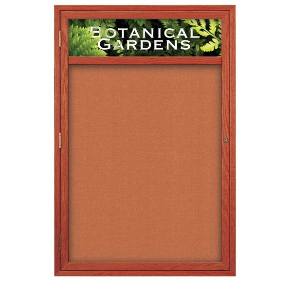 Sliding Glass Door Radius Letterboard, Hdr, 96"x48", Satin/Grey